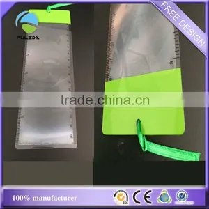 Cheaper Rectangle Green Soft Pvc Plastic Ruler Magnifer Scope Sheet With Ribbon thumbnail-1
