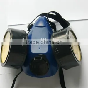 Double Cartridges Face Mask Cheap Face Mask 100% TPR Frame Military Actived Carbon Filter Chemical Half Face Mask Manufacturer thumbnail-3