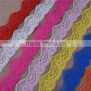14colors Beautiful Wave Shape Lace Stretch Flowers Lingerie Headband Elastic DIY Lace Wide:5cm 14colors Wholesale thumbnail-2