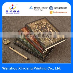 Wholesale Exquisite Vintage Hardcover Lock Diary Notebook With Custom Design thumbnail-1