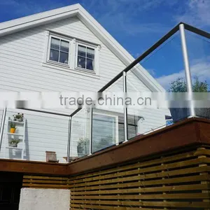1265mm High Balcony Glass Railing Aluminum Post thumbnail-4