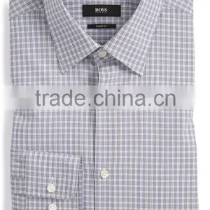 2015 Men's 100% Cotton Sateen Long Sleeve Black Solid Color Non Iron Western Dress Shirt OEM thumbnail-2