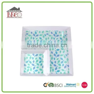 Affordable Blue Leaves Colored Plastic Dinnerware Sets thumbnail-1
