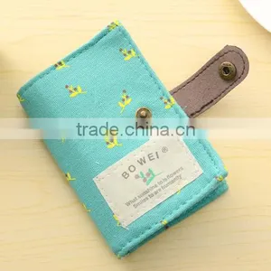 Multifunctional Flowers Printing ID Card Holder With Snap Closure Made in China thumbnail-3