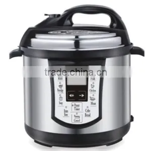 SAA 6L 1000W Basic Cheap 4 Digital Display Stainless Steel Housing Electric 8 Cooking Functions Electric Pressure Cooker thumbnail-1