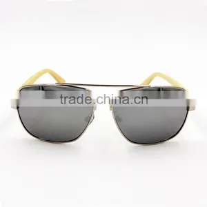 Fashionable Bamboo Arms Metal Frame Aviator Sunglasses Sport Sunglasses thumbnail-2