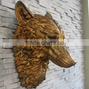 Living Room Decoration Poly Resin Giant Wolf Head Quality Choice thumbnail-2