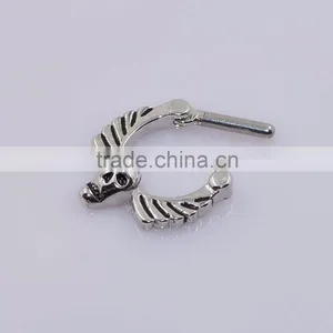 Stainless Steel Nose Ring Skull Wing Septum Clicker thumbnail-1