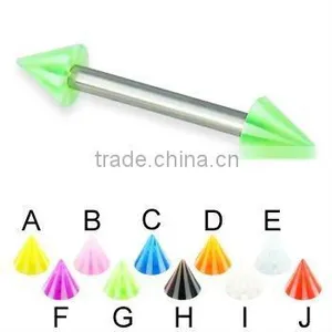 Acrylic Beach Cone Tongue Ring thumbnail-1