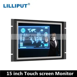 15" Screen Size Open Frame HDMI Monitor With Touchscreen VGA DVI Input thumbnail-1