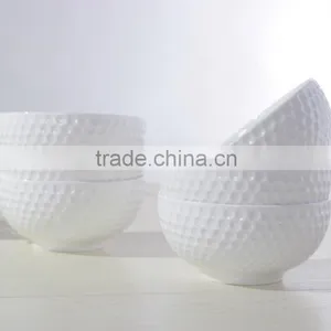 Golf Ball Dimples Pattern Porcelain Bowl thumbnail-1