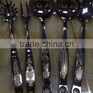 2015 New Style 6pcs SS Stainless Steel Kitchenware Sets Tools With Gold Plated thumbnail-1