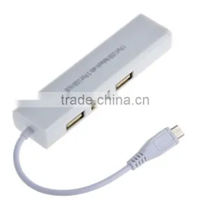 3 Port USB 2.0 Hub 1 Port USB Network Adapter USB to RJ45 Lan Card Ethernet thumbnail-2