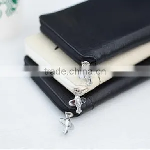 Genuine Leather ID Wallet Clutch Checkbook Wallet Credit Cards Holder thumbnail-1