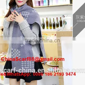 Plaid Wool Scarf Wholesale thumbnail-4