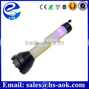 A-OK Rechargeable 10W Led+12 White Led+Blue Red Led Multifunction Car Working Emergency Flashlight thumbnail-1