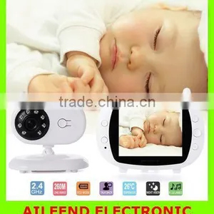 2 Way Talk 3.5" Color Video Baby Monitor Wireless Safety Camera Temperature Monitor Baby Monitor Night Vision thumbnail-1