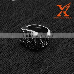 In Stock Stainless Steel 316L Punk Ring Engagement Ring Bike Silver Rings for Men thumbnail-5