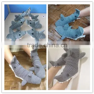 Shark Slipper Booties With Teeth and Fins thumbnail-1