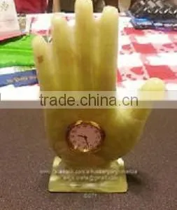 Hand Palm Onyx Desk Clock thumbnail-1