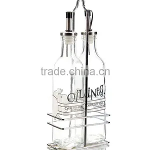 Set of 2 Customized Logo Glass Oil and Vinegar Bottle thumbnail-2