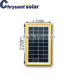 Yellow Plastic Frame 3W 9V Polycrystalline Solar Panel thumbnail-1
