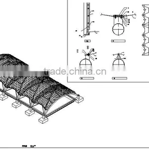 PTFE Tensile Architecture Membrane Structure and Against Typhoon Canopy for Stadium and Natatorium thumbnail-2