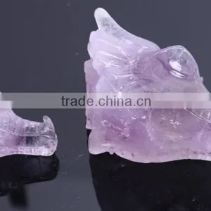 Carving Type Amethyst Crystal Dragon Head for Lucky Business thumbnail-2