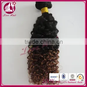 Grade AAAAAA Deep Curl Human Hair With Color #1b and #33 Deep Curl Weave Deep Curl thumbnail-4