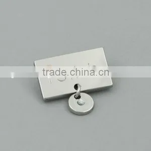 Custom Engraved Logo Hanging Metal Jewelry Tags With Paperclip for Fashion Apperal thumbnail-4