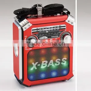 DISCO Light Portable FM Radio, AM SW Wireless Radio, Solar Charger Radio With Flashlight thumbnail-1