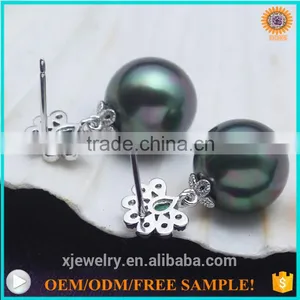Custom Vogue Jewelry South Sea Shell Pearl Silver Earrings thumbnail-5