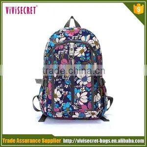 Buying Wholesale Import Women's Flower Picture School Backpack Satchel From China thumbnail-1