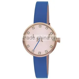 New Fashion Design Stainless Steel Case Real Leather Strap Wristwatch for Women thumbnail-6