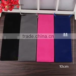 10*25cm In Stock High Quality Black Jewelry Velvet Gift Custom Velvet Jewelry Bag thumbnail-3