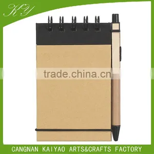 Fashion Recycled Paper Cheap Custom Small Notebook With Pen thumbnail-1