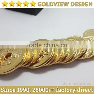 Custom Gold Coin/challenge Coin/gold Plated Tungsten Coin/Gold Tin Alloy Plating for Variety Use Made in China thumbnail-1