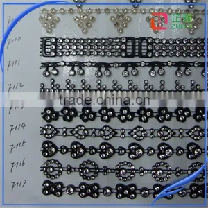 Rhinestone Trimming Iron on Rhinestone Sheet Crochet Trimmings g Venice Lace Trim thumbnail-5