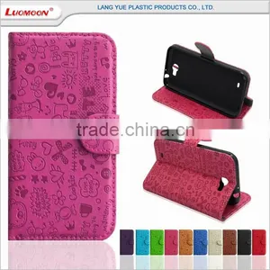 Folio Opening Design Wholesales Cellphone Leather Case for Huawei 3C/G740 P7 G730 G610 G630 thumbnail-1