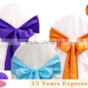 Pintuck Satin Chair Sash Wedding Chair Sash Banquet Chair Sash thumbnail-1