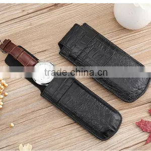 Custom Design Genuine Leather Travel Watch Pouch Single Watch Case thumbnail-1