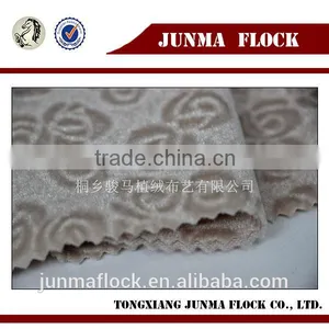 Grey and White Rose Pattern Ice Flower Spray Flocking Bus Seat Upholstery Fabric thumbnail-2