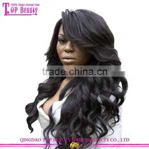 Loose Wave Natural Color Virgin Brazilian Human Hair Glueless Full Lace Wigs For Black Woman thumbnail-1