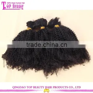 Cheap 100% Virgin Humen Hair Afro Curl Indian Hair Bulk Buy From China thumbnail-5
