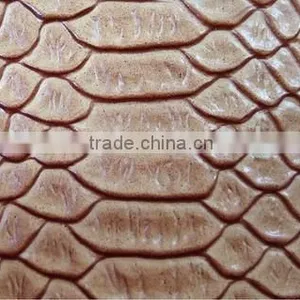 PVC Synthetic Leather With Embossed Snake Grains for Bags thumbnail-5