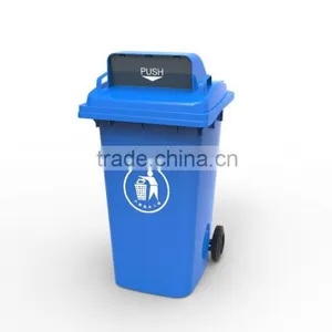360L Plastic Trashcan With Two Wheels Dustbin Rubbish Bin thumbnail-3