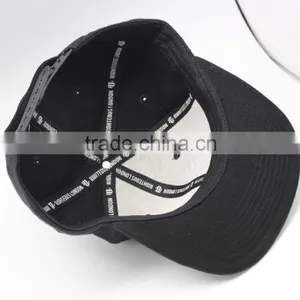 Black Flat Visor Snap Back Cap Free Snapback Hat Wholesale in China thumbnail-5