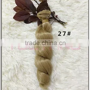 Cheap Heat Resistant Synthetic Blonde Kinky Curly Hair Weft for DIY Doll Hair Wig thumbnail-5