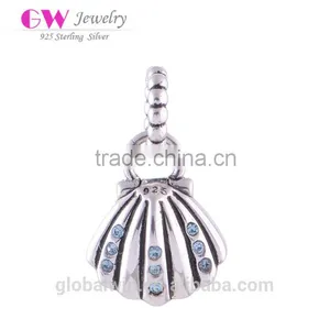 Wholesale European DIY Charms Sparkling Pendant Shell Charms thumbnail-1
