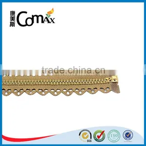 One Close Euro Style Shiny Gold Metal Zip for Bag thumbnail-3